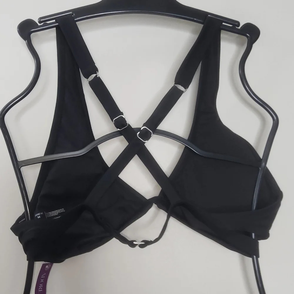 Adore‎ Me Black Strappy Bikini Top M